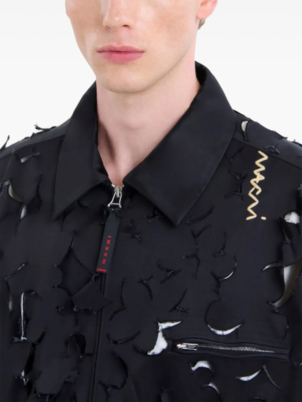 Cut-Out Bomber Jacket