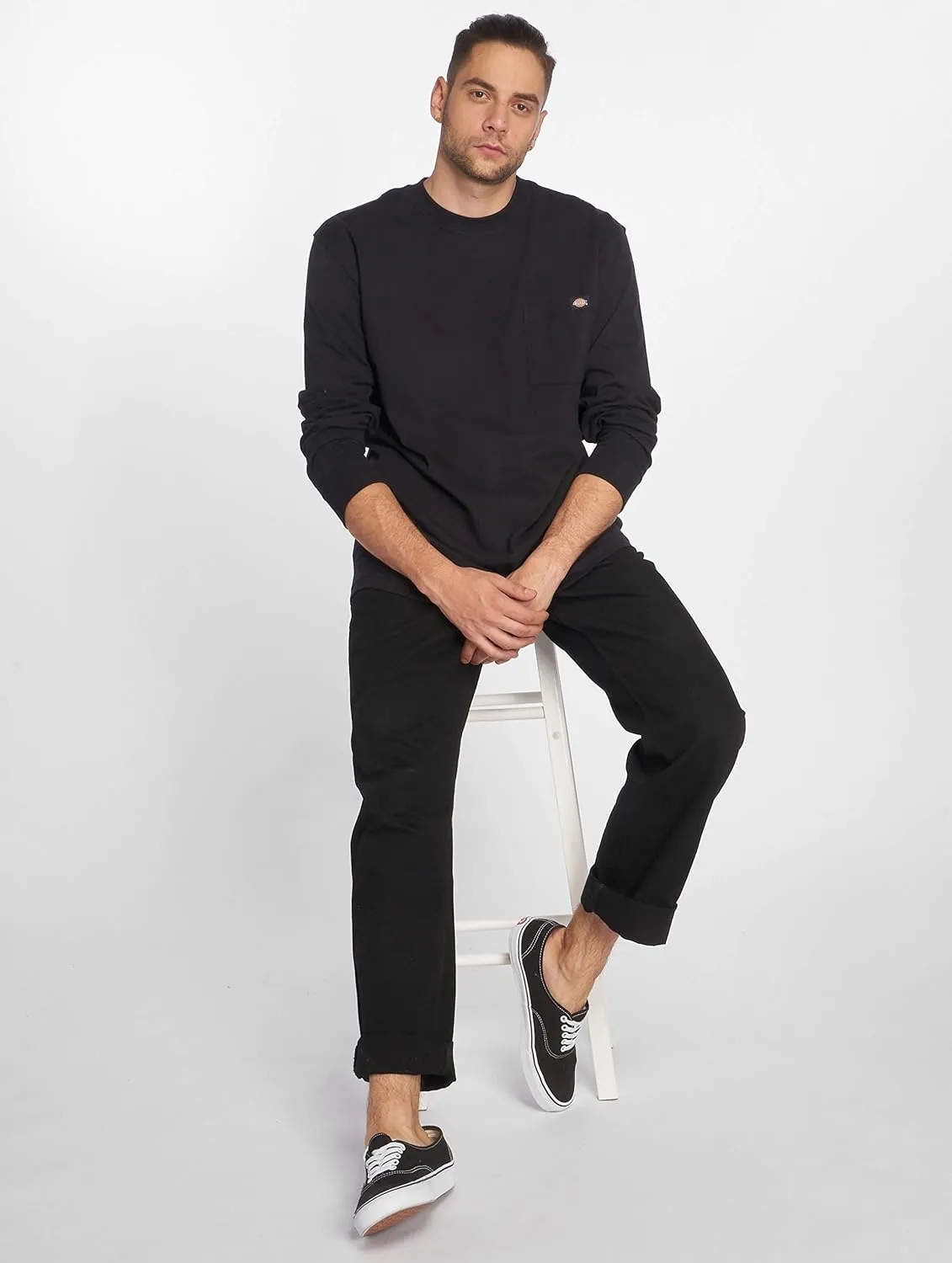 Dickies Men's Long Sleeve Heavyweight Crew Neck