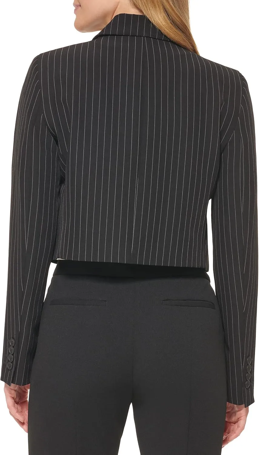 DKNY Women's Cropped Open Front Everyday Blazer