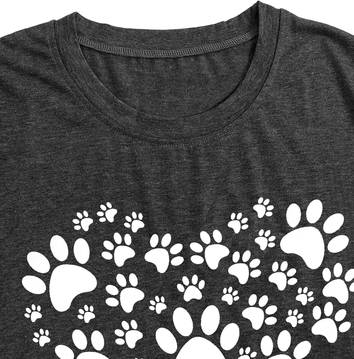Dog Lover Shirts for Women - Cat Paw Graphic Tee Dog Mom Gifts Girls Heart Tops