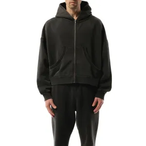Eternal Zip Hoodie in Washed Black