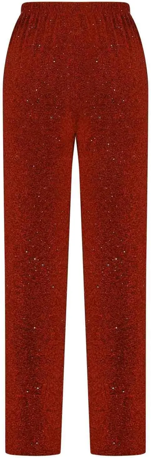 Firzero Black Leggings Women Dressy Sequin Bling Legging Joggers Elastic High Waist Pencil Pants Sparkly Skinny Trousers