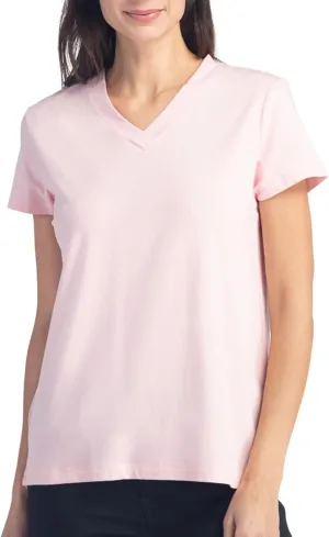 Fishers Finery Women's Ecofabric Short Sleeve V-Neck Tee; Relaxed Fit