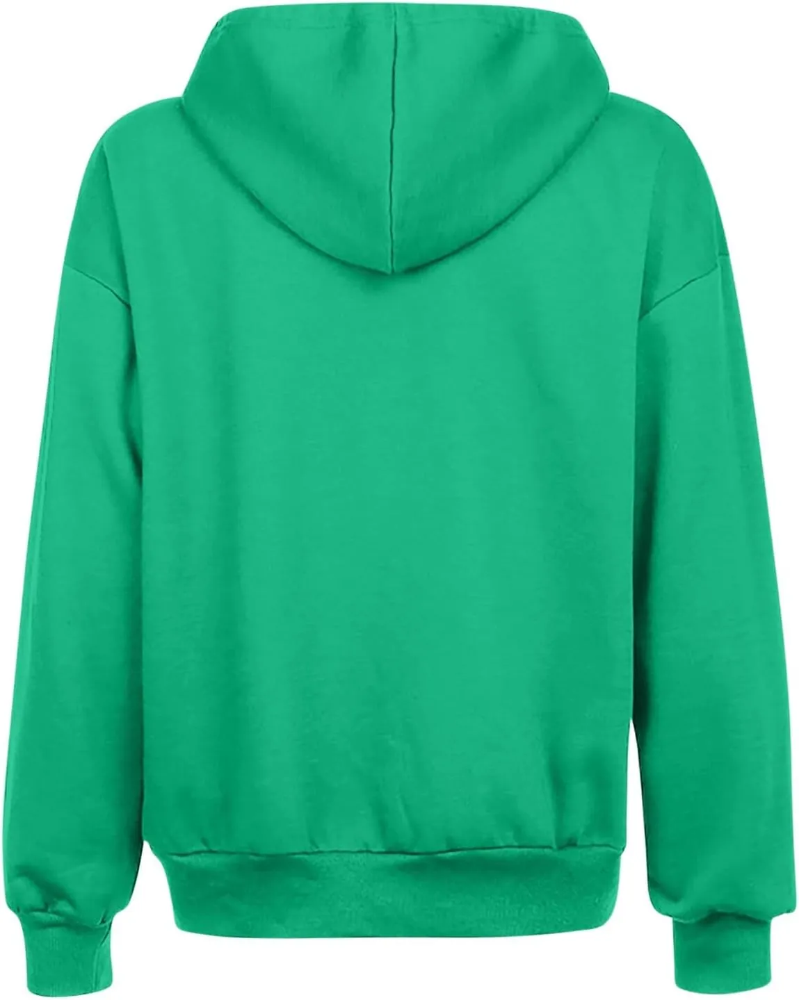 Fleece Hoodies for Women Solid Color Long Sleeve Drawstring Hooded Zip Up Thick Warm Coats Trendy Open Front Jackets