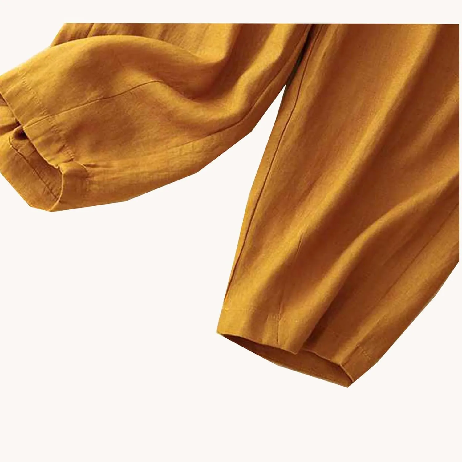 Flowy Pants for Women Summer Fashion Sagging High Waisted Elastic Pant Casual Loose Fit Slim Trousers with Pockets