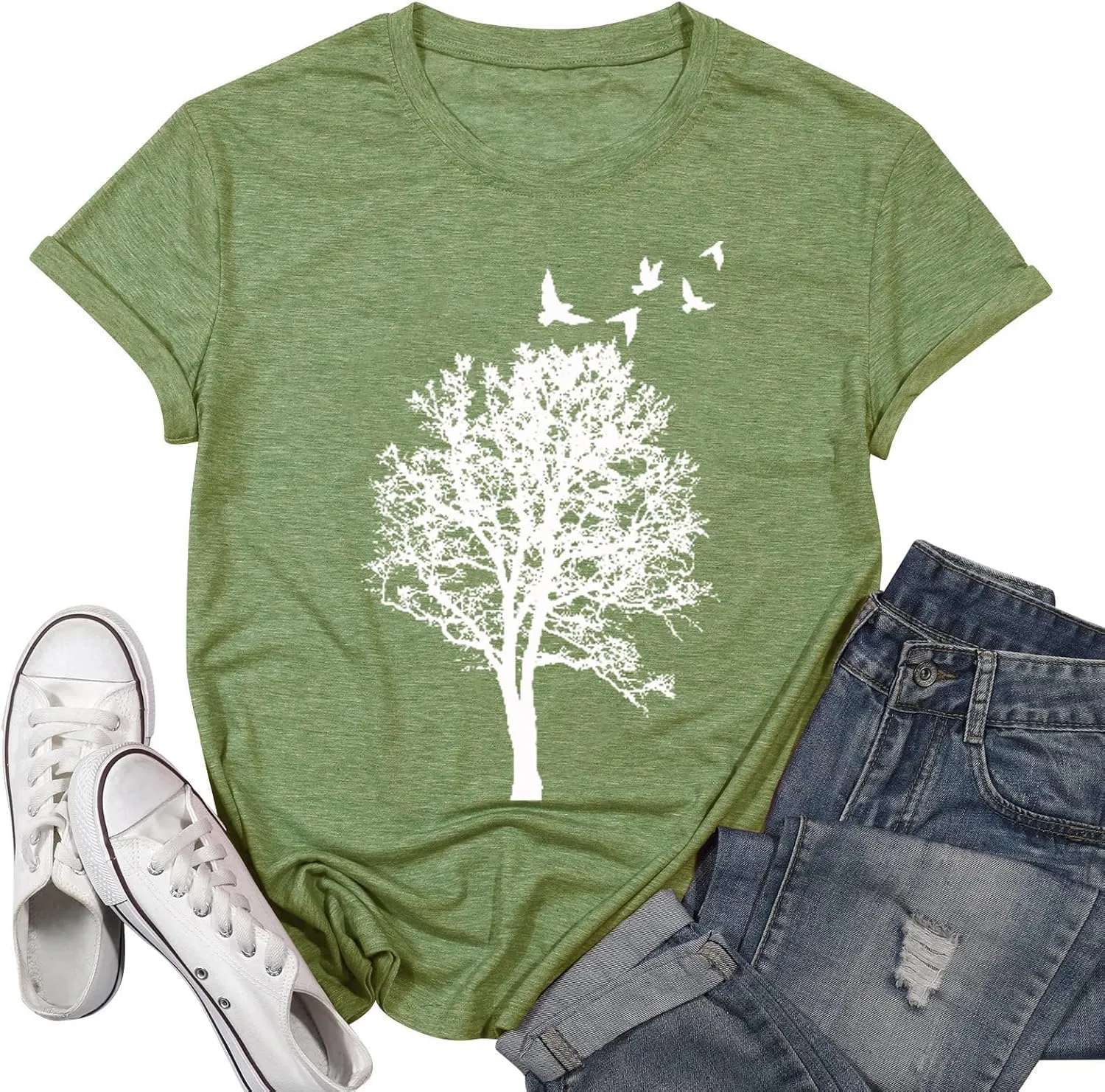 Funny Graphic Women Skinny Pine Tree Shirt Summer Hiking Camping Athletic Tees Nature Casual Comfy Clothes