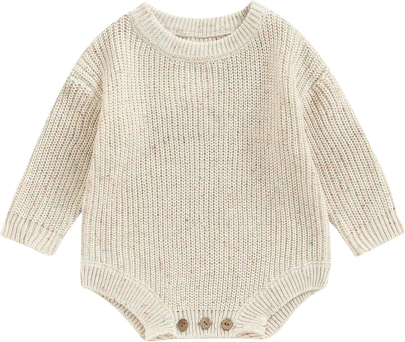 FYBITBO Baby Girl Boy Sweater Knit Oversized Pullover Sweatshirt Romper Onesie Warm Fall Winter Clothes Outfit Newborn
