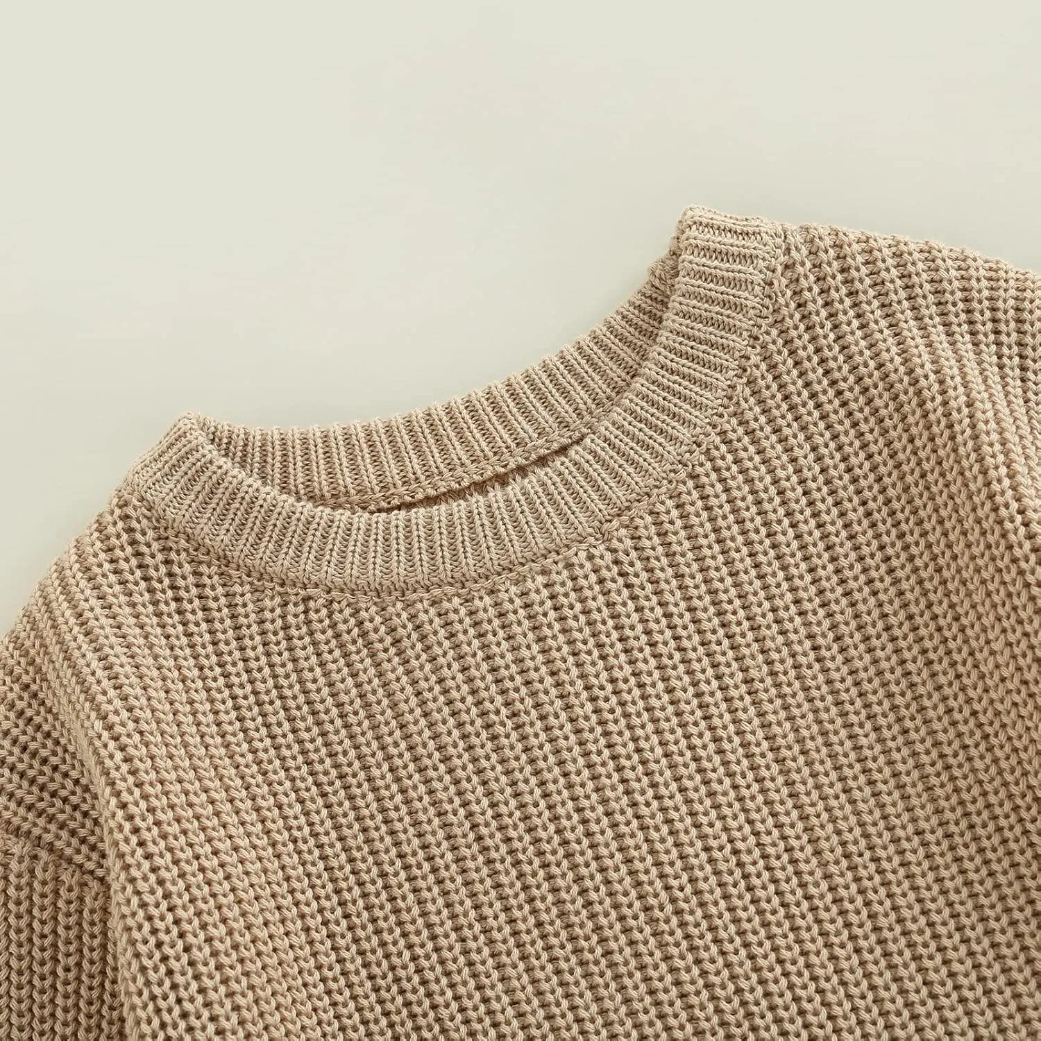 FYBITBO Baby Girl Boy Sweater Knit Oversized Pullover Sweatshirt Romper Onesie Warm Fall Winter Clothes Outfit Newborn