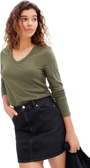 GAP Women's Foreversoft Long Sleeve V-Neck Tee T-Shirt