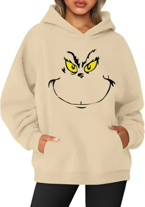 Generic Women's Long Sleeve Christmas Pullover Ugly Sweatshirt Funny Christmas Shirt Green