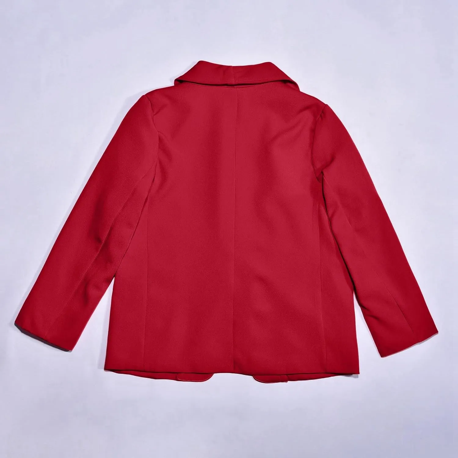 Girls Blazer Long Sleeve Shawl Collar Formal Blazers Suit Jacket Open Front Inner Pocket for Kids Size 3-14 Year