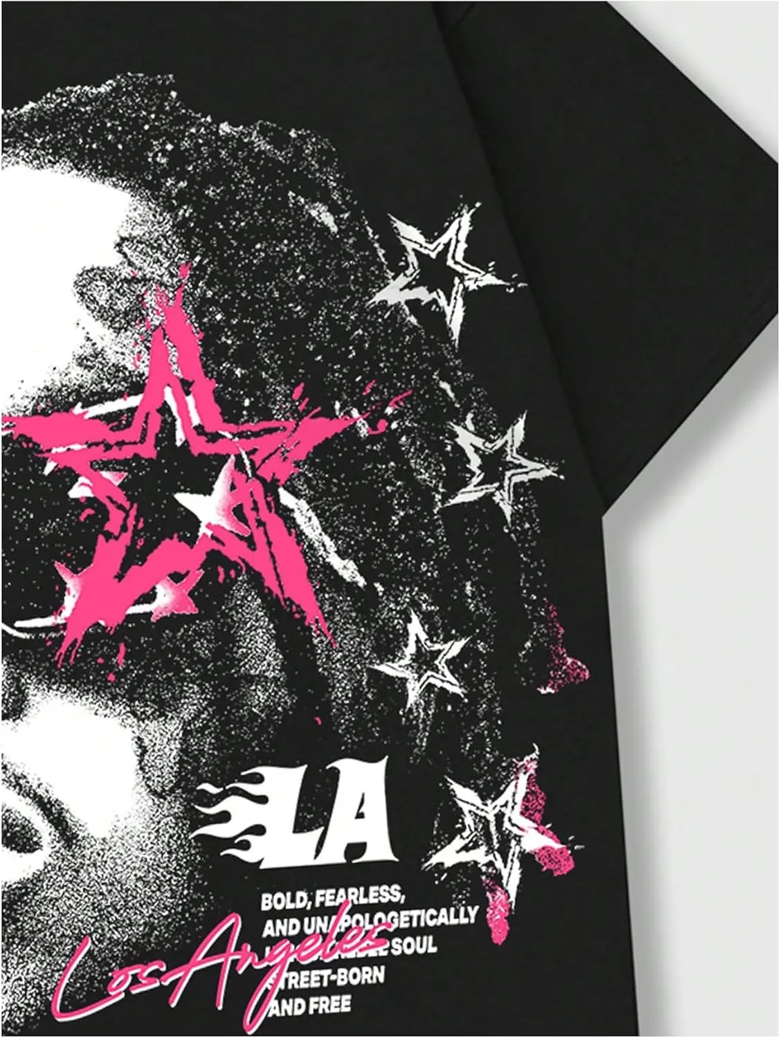 GORGLITTER Men's Graphic Tee Oversized Crewneck Short Sleeve Y2K T Shirt