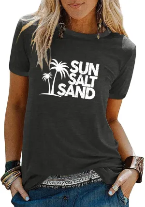 Graphic Tees for Women Vintage Sea Turtle T Shirts Hawaiian Beach Tshirts Summer Casual Short Sleeve Tops