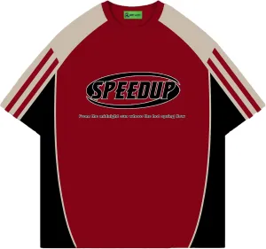 Graphic Tees Oversized Tshirts Y2k Shirts Unisex Streetwear Contrast Color Gersey Racing Tee Vintage Summer Tops