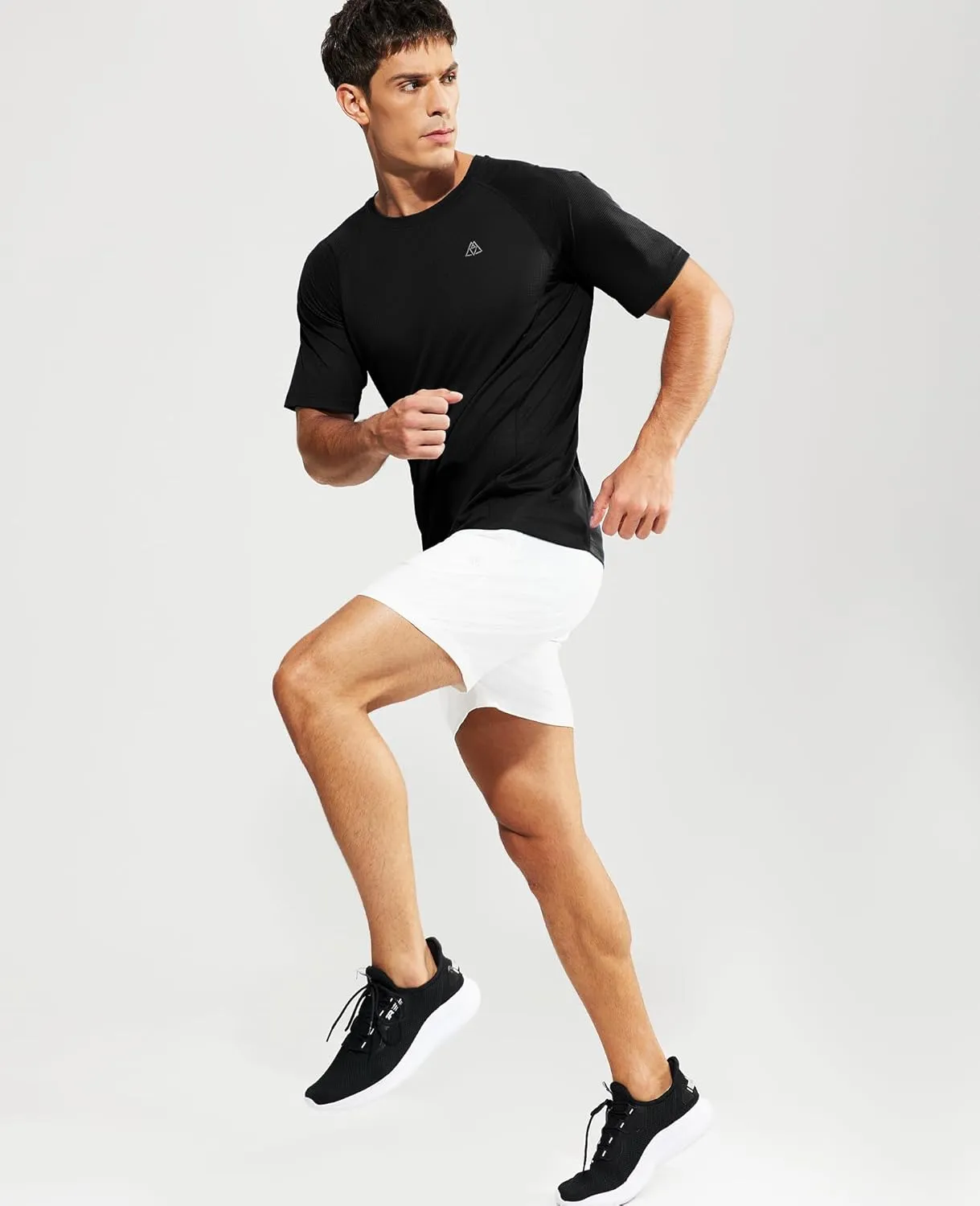 Haimont Men's Athletic Short Sleeve T Shirts Moisture Wicking Breathable Running Workout Gym Active Tee, Crew Neck