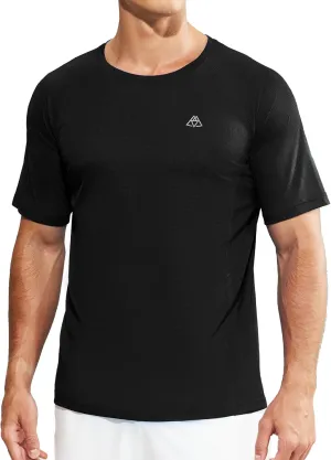 Haimont Men's Athletic Short Sleeve T Shirts Moisture Wicking Breathable Running Workout Gym Active Tee, Crew Neck