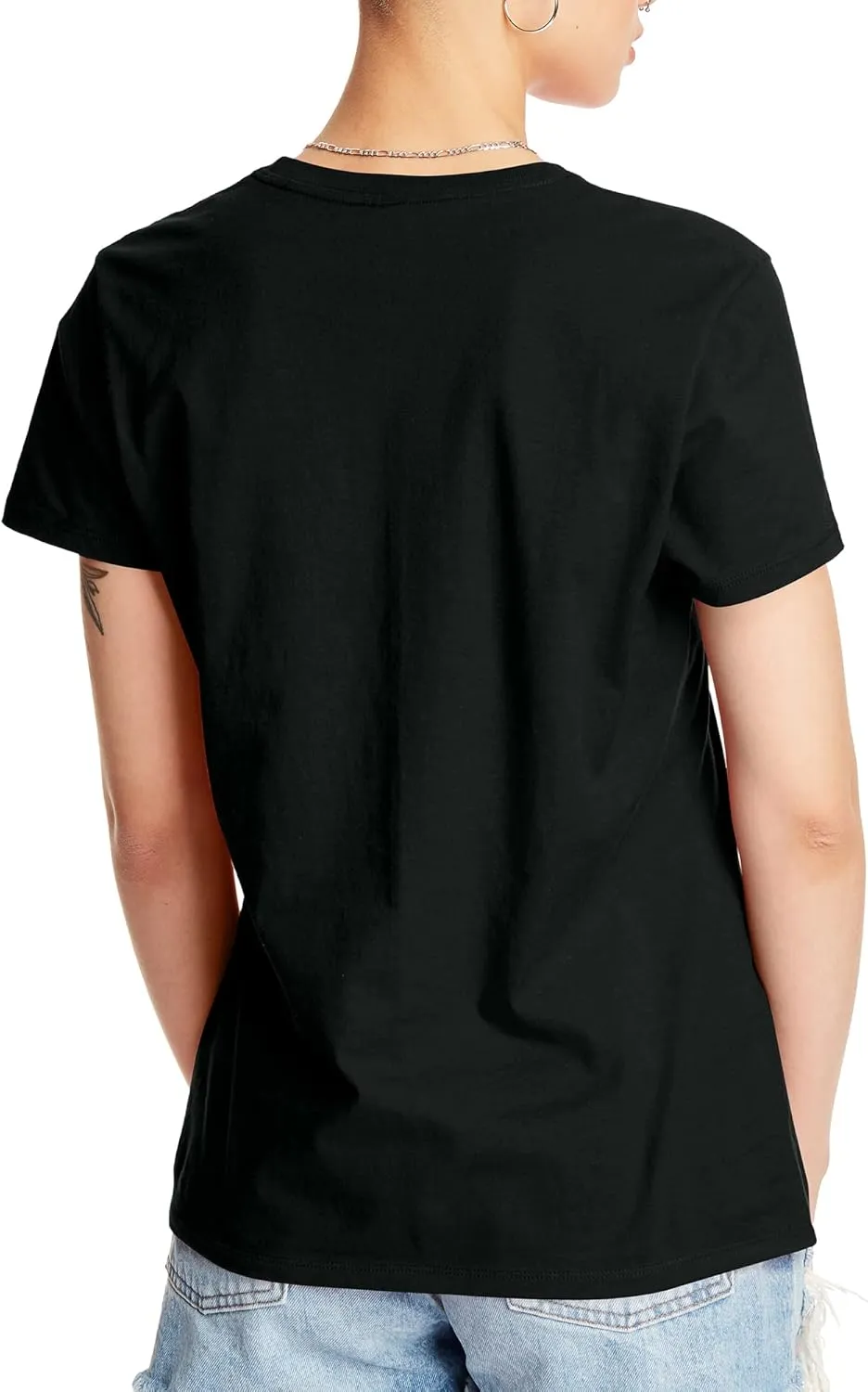Hanes Perfect-T Crewneck T-Shirt, Lightweight Cotton Short Sleeve Tee for Women