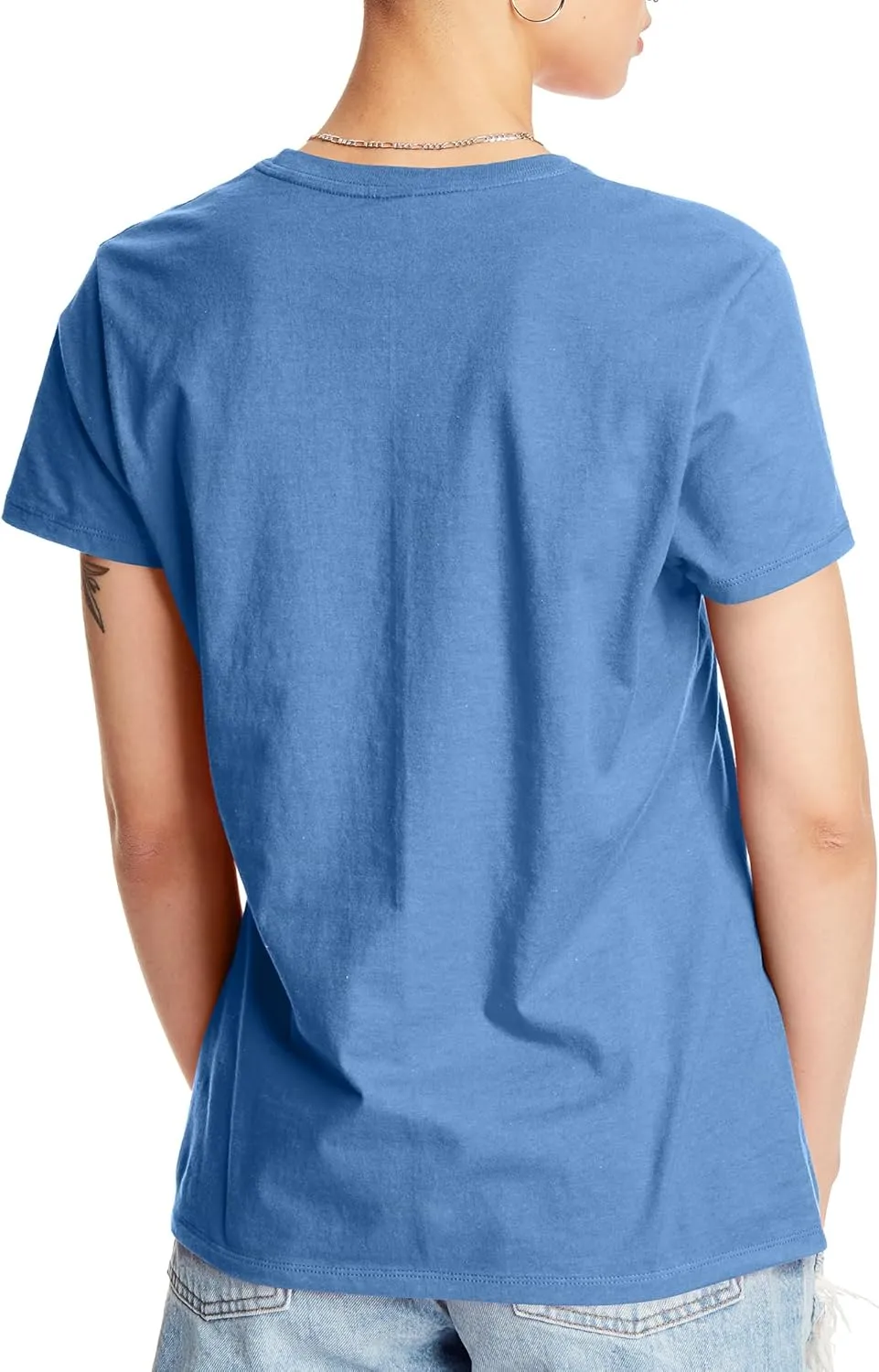 Hanes Perfect-T Crewneck T-Shirt, Lightweight Cotton Short Sleeve Tee for Women