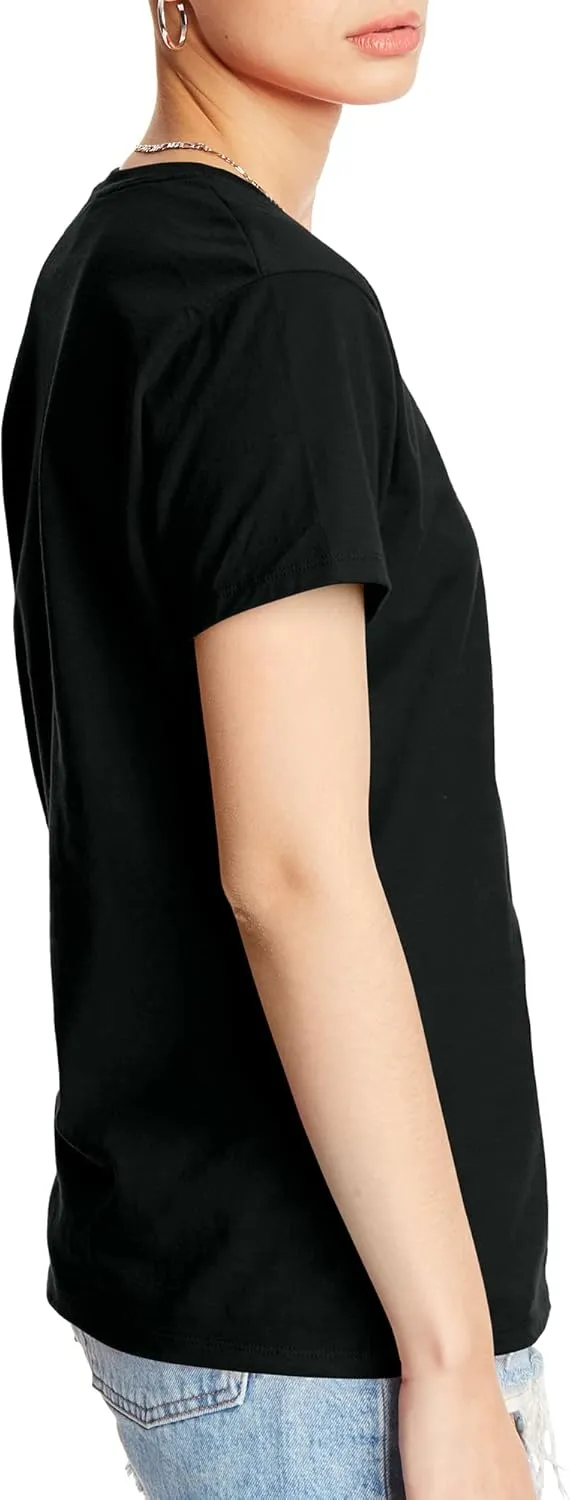Hanes Perfect-T Crewneck T-Shirt, Lightweight Cotton Short Sleeve Tee for Women