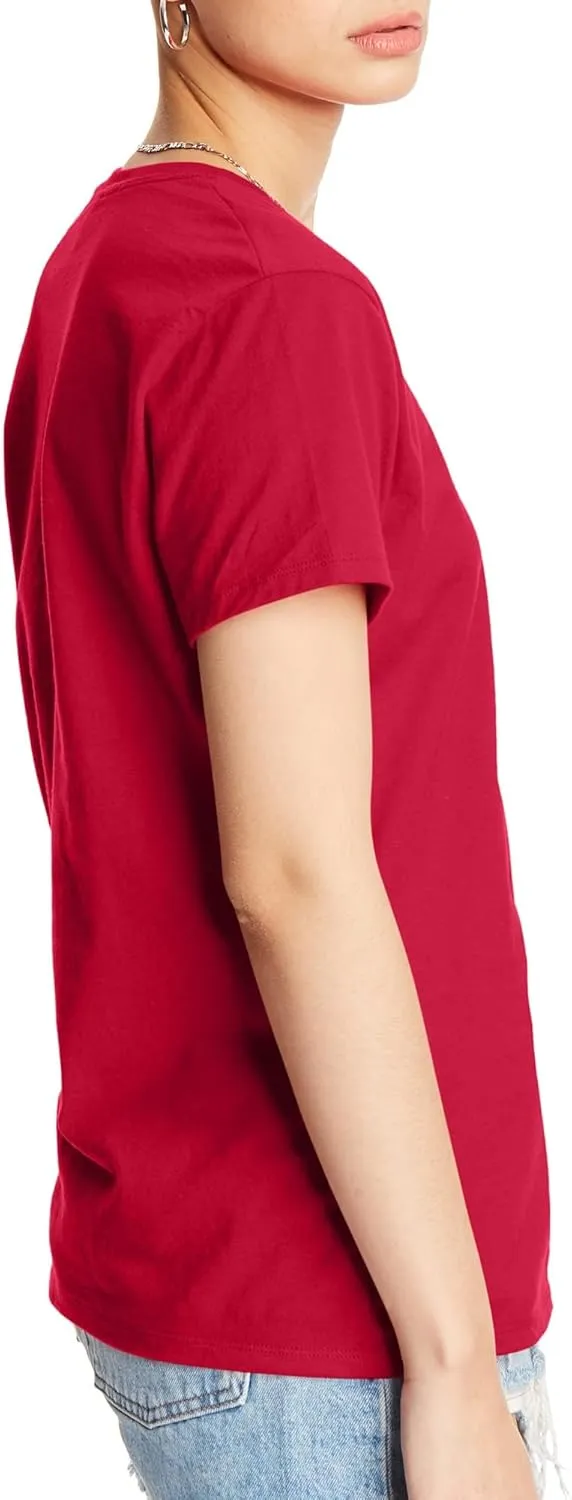 Hanes Perfect-T Crewneck T-Shirt, Lightweight Cotton Short Sleeve Tee for Women