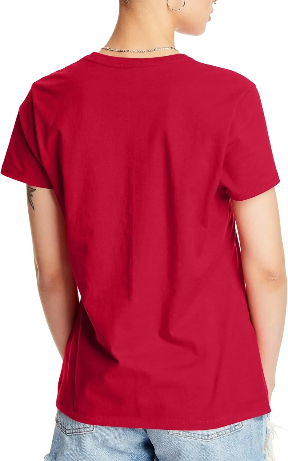 Hanes Perfect-T Crewneck T-Shirt, Lightweight Cotton Short Sleeve Tee for Women