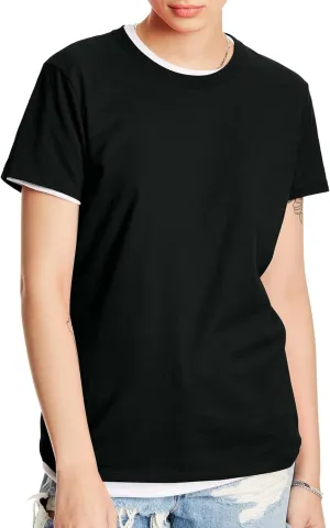 Hanes Perfect-T Crewneck T-Shirt, Lightweight Cotton Short Sleeve Tee for Women