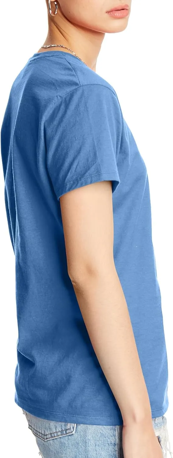 Hanes Perfect-T Crewneck T-Shirt, Lightweight Cotton Short Sleeve Tee for Women