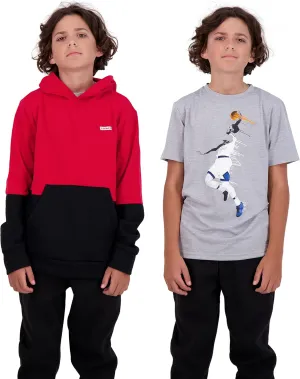 Hind Boys Fleece Hoodie and T-Shirt Set 2-Piece Kids Basketball Sweatshirt and Athletic Tee