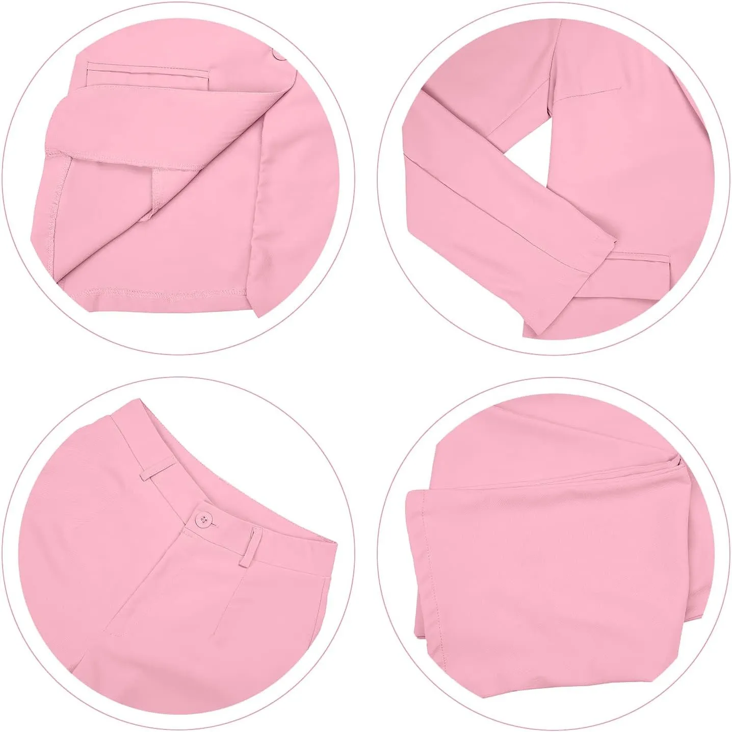 HuiSiFang Womens Fall Fashion 2 Piece Blazer Sets Open Front Blazers and Slim Fit Pants Suits Set