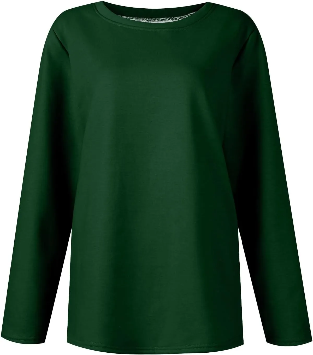 HXHYQKP Fleece Lined Sweatshirt Women's Sherpa Lined Sweatshirt Winter Warm Fleece Crewneck Pullover Loungewear