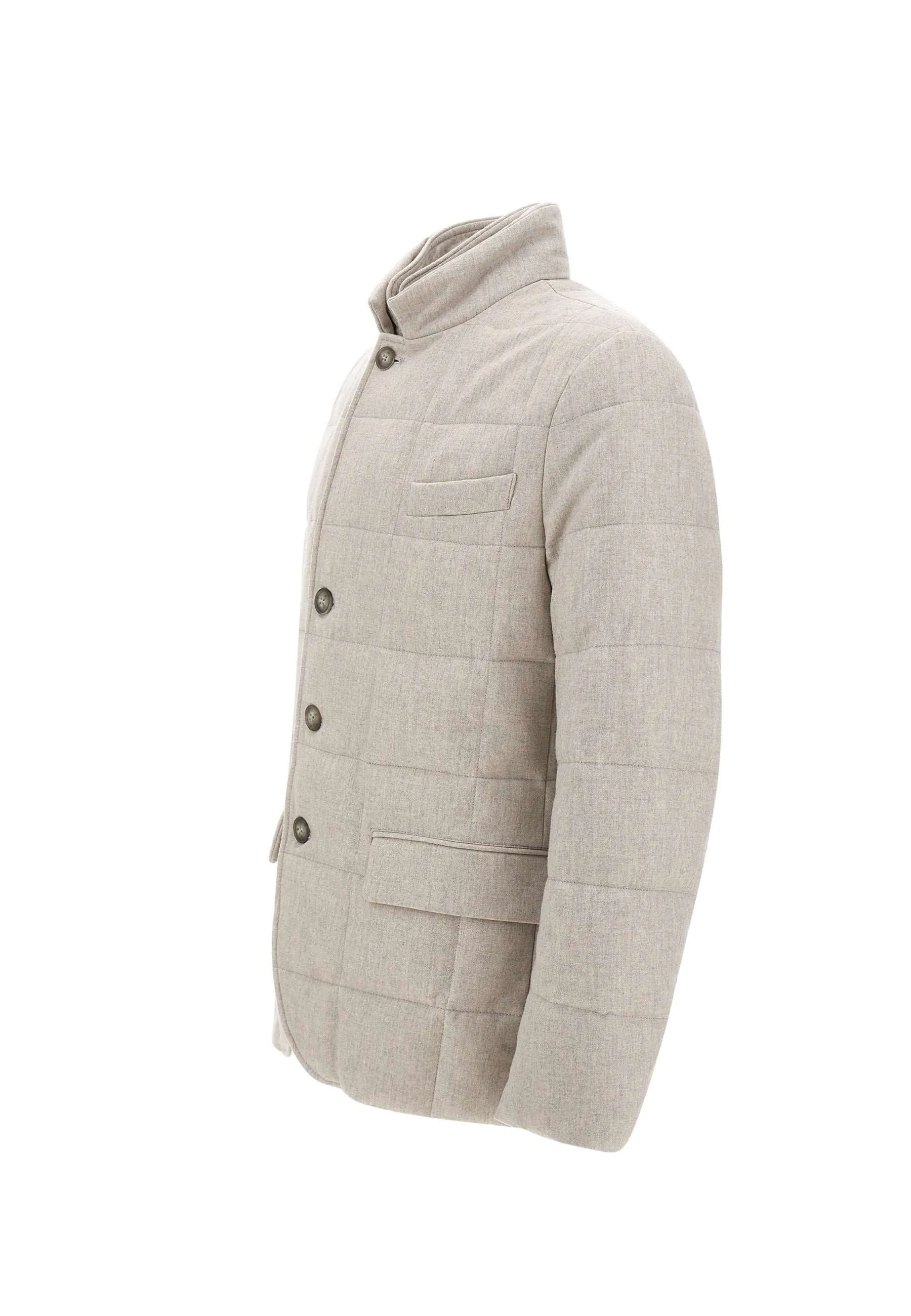 Ice Grey Double Front Down Jacket