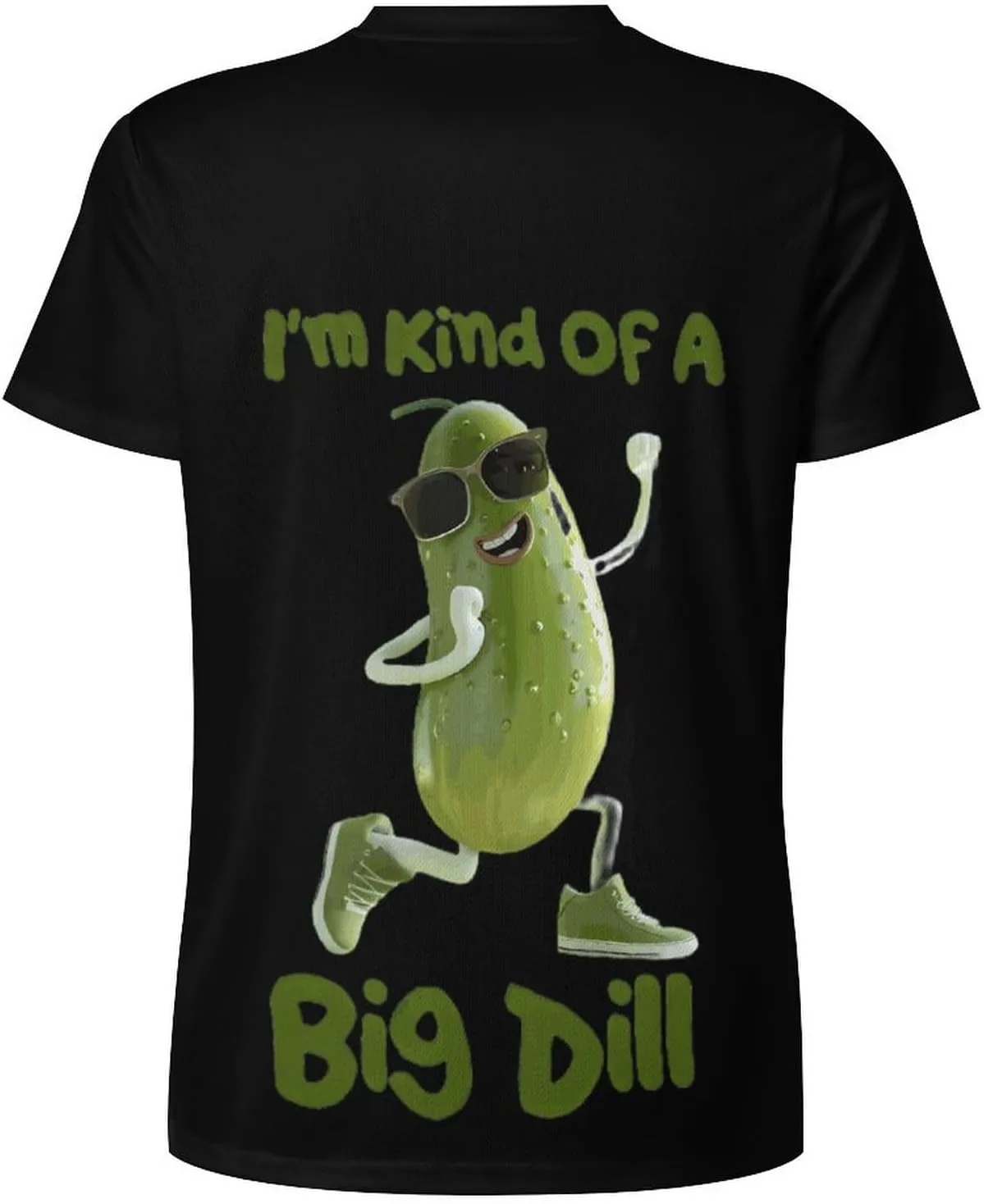 I'm Kind of A Big Dill Funny Pickle Men's Short Sleeve Tee Casual Crew Neck T-Shirts Summer Workout Tops Graphic