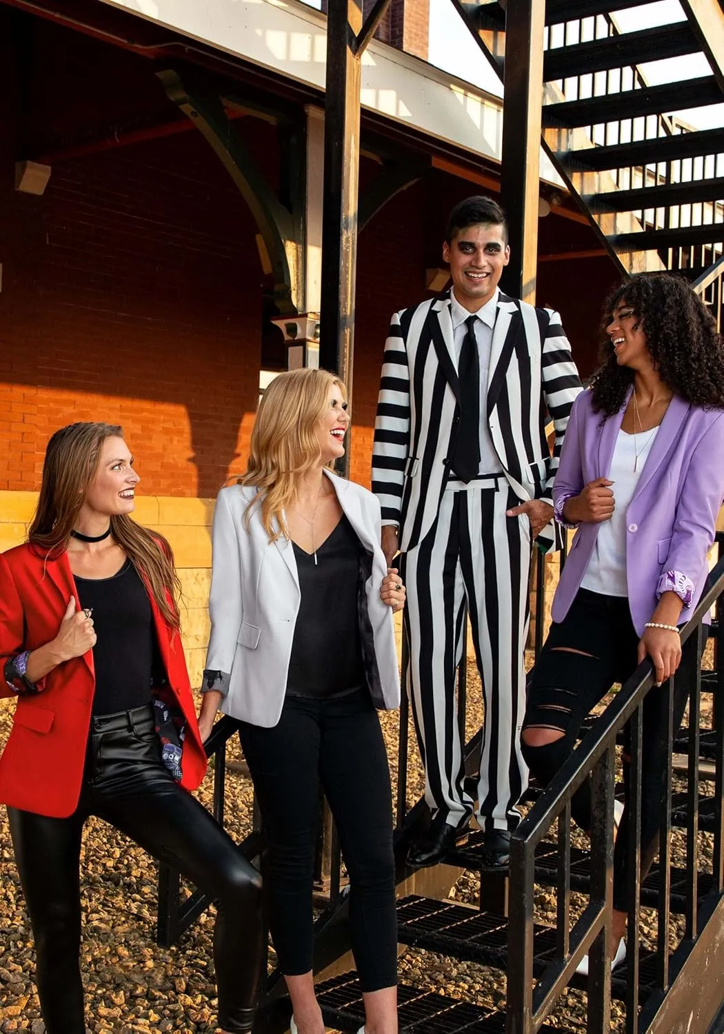 IT Movie Adult White Pennywise the Clown Blazer for Women, Officially Licensed IT Women's Blazer for Business Casual Dress