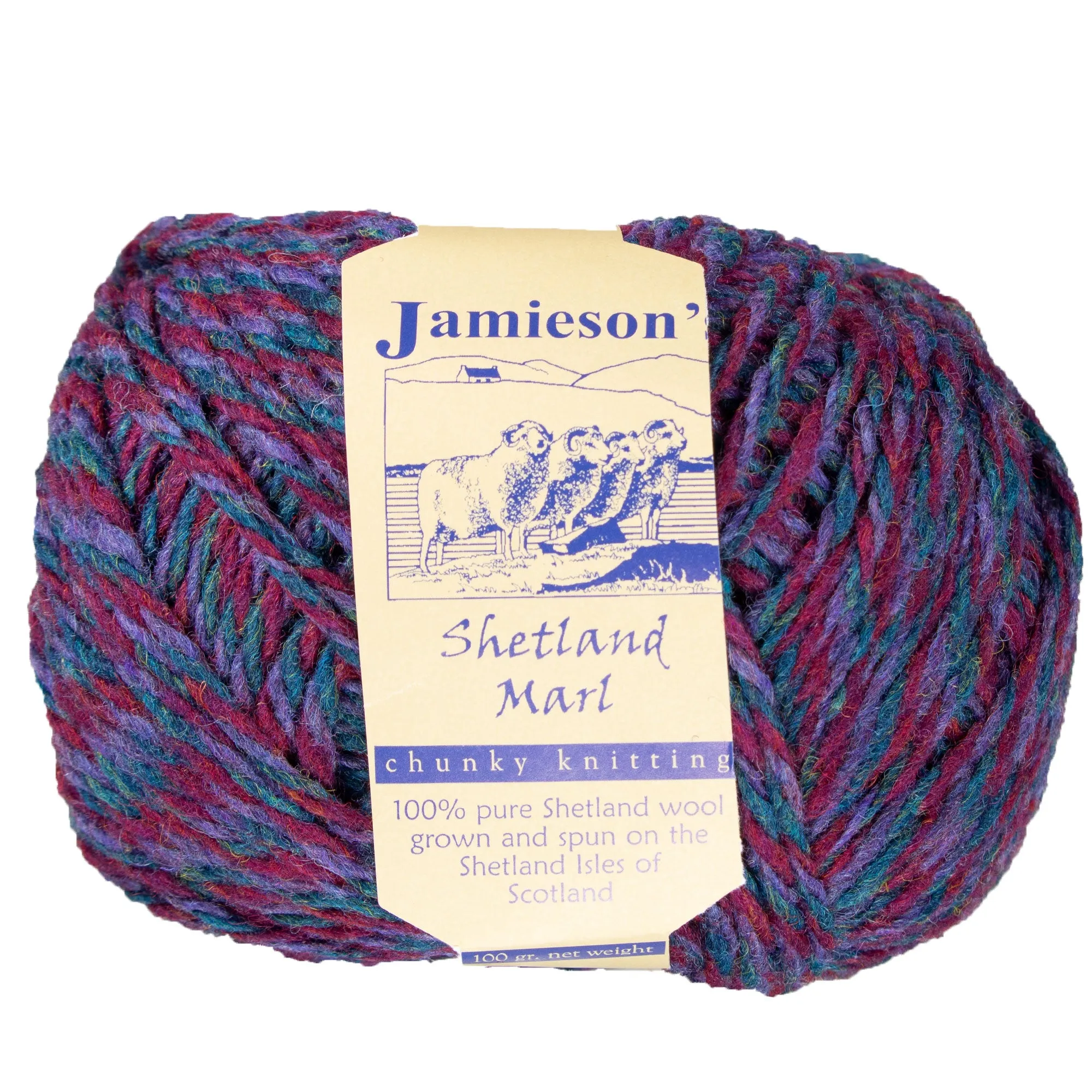 Jamieson's of Shetland Marl Chunky Yarn - 2114 Jewel
