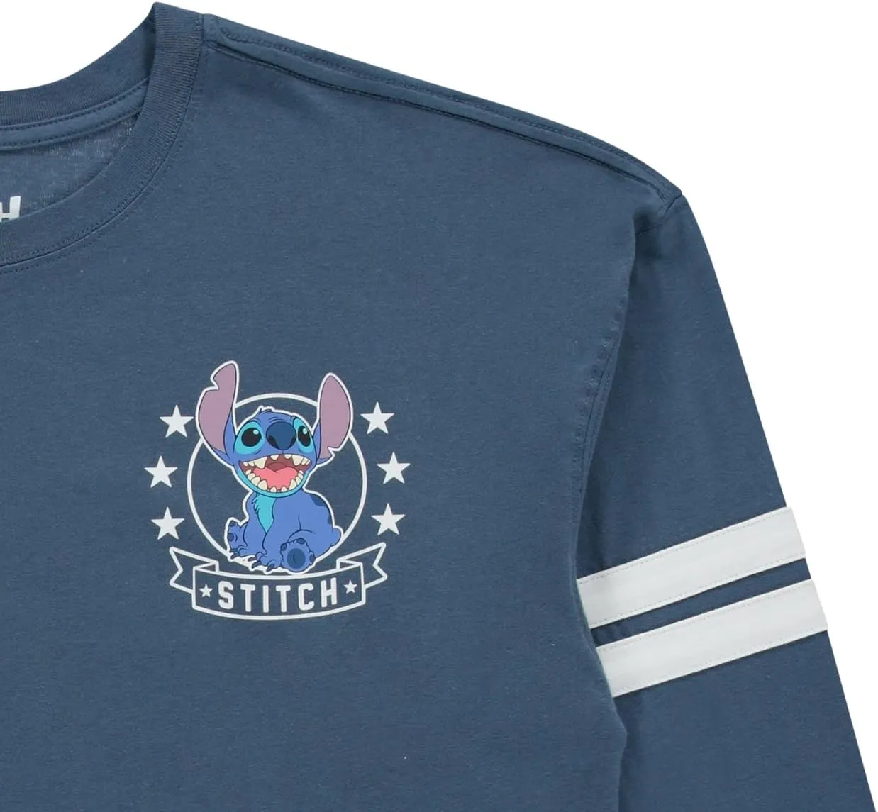 Ladies Mickey & Minnie Mouse Shirt - Lilo and Stitch Mickey & Minnie - Long Sleeve Varsity Stripe Sleeve Athletic Tee