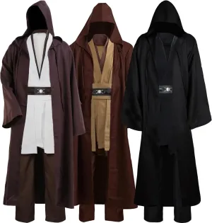 Laku Tunic Costume Men's Tunic Hooded Robe Full Set Halloween Cosplay Costume Cloak Set