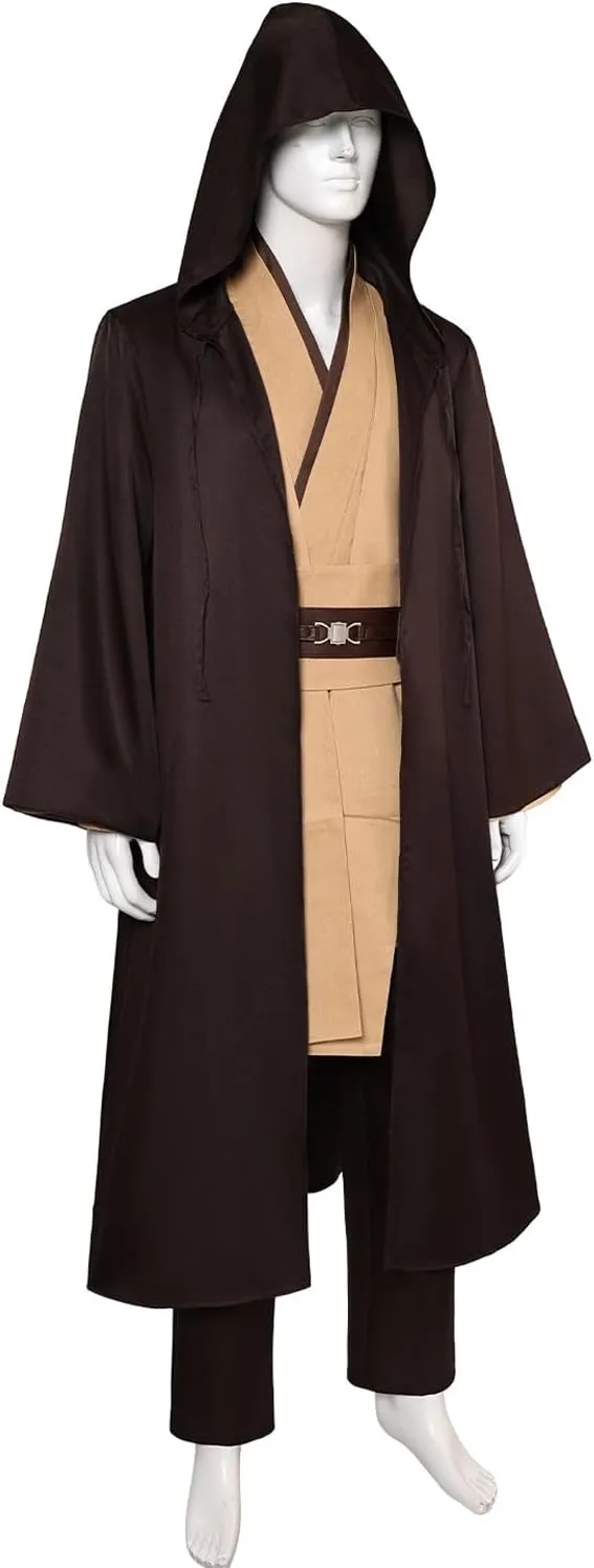 Laku Tunic Costume Men's Tunic Hooded Robe Full Set Halloween Cosplay Costume Cloak Set