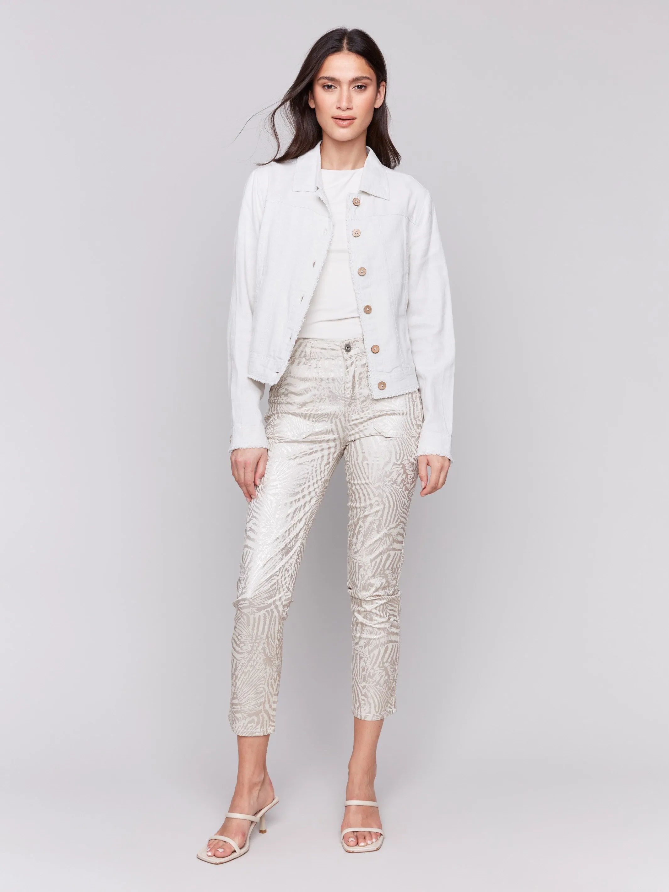 Linen Blend Jacket - Natural