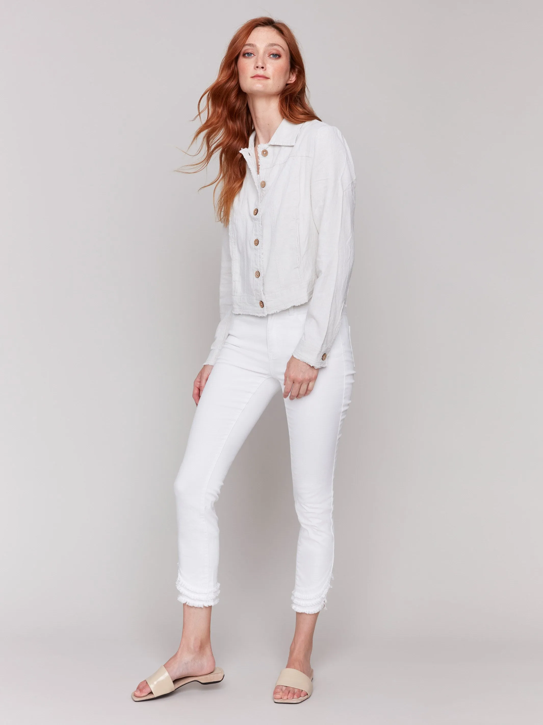 Linen Blend Jacket - Natural