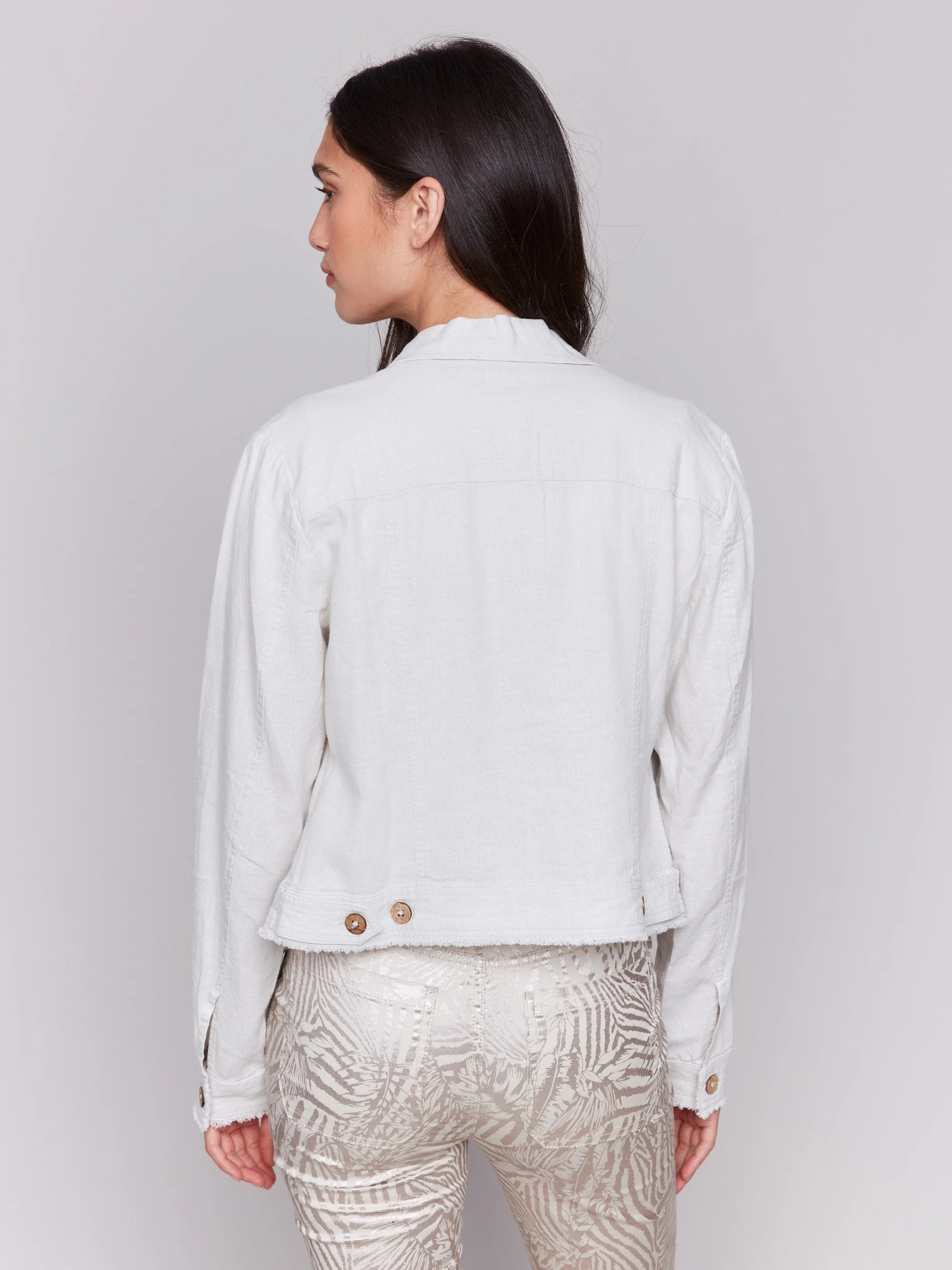Linen Blend Jacket - Natural