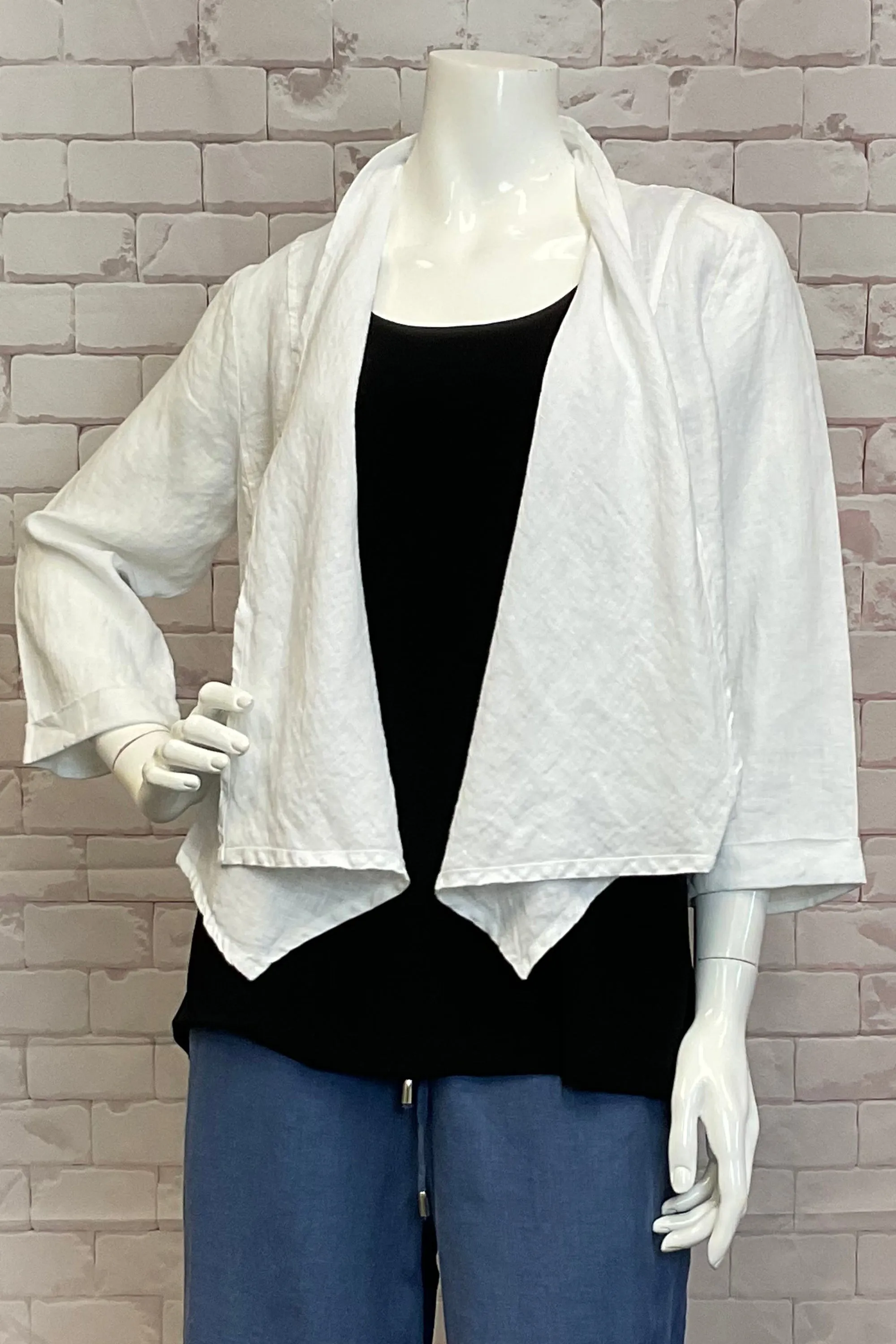 LINEN CROP CARDI