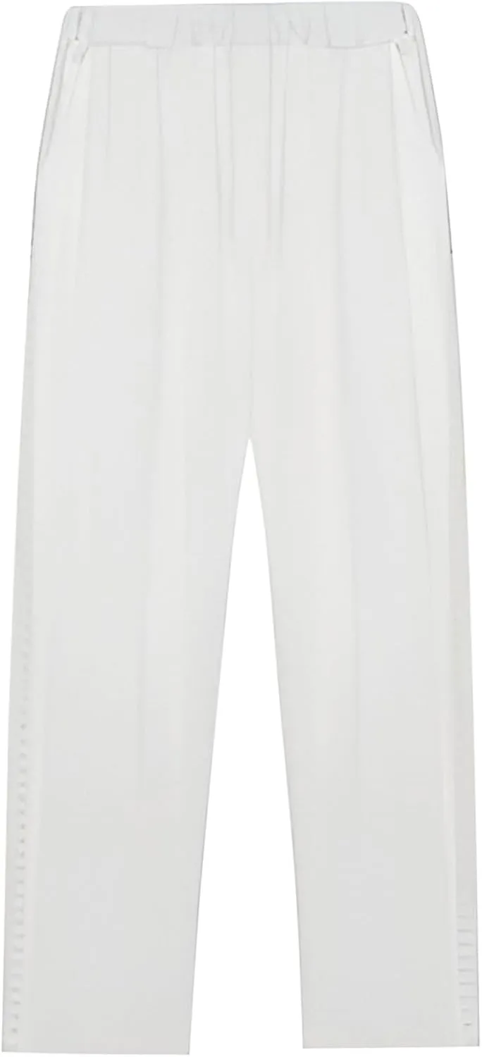 Linen Pants for Women 2025 Spring Summer High Waisted Elastic Drawstring Capri Pants Vacation Beach Trousers Joggers