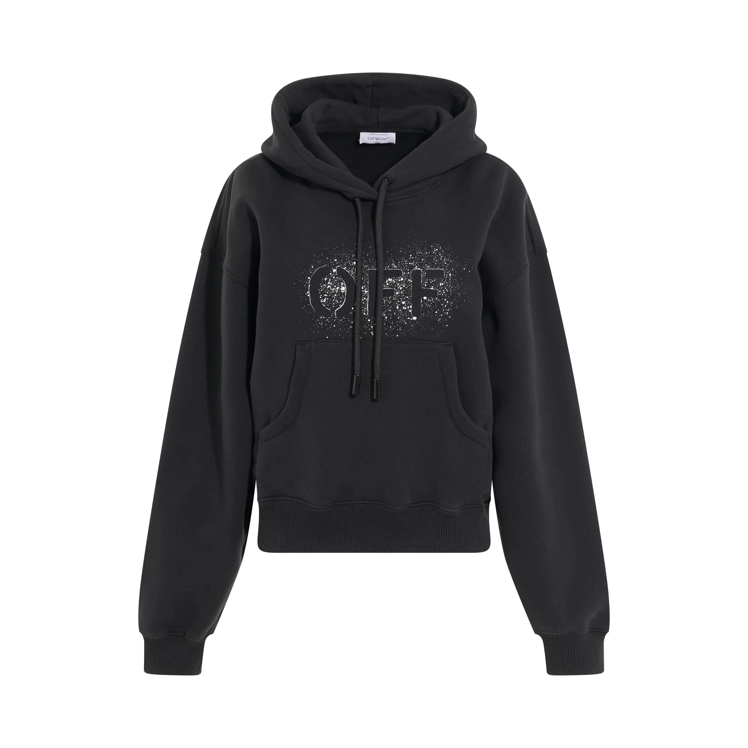 Logo Stencil Oversize Hoodie in Black