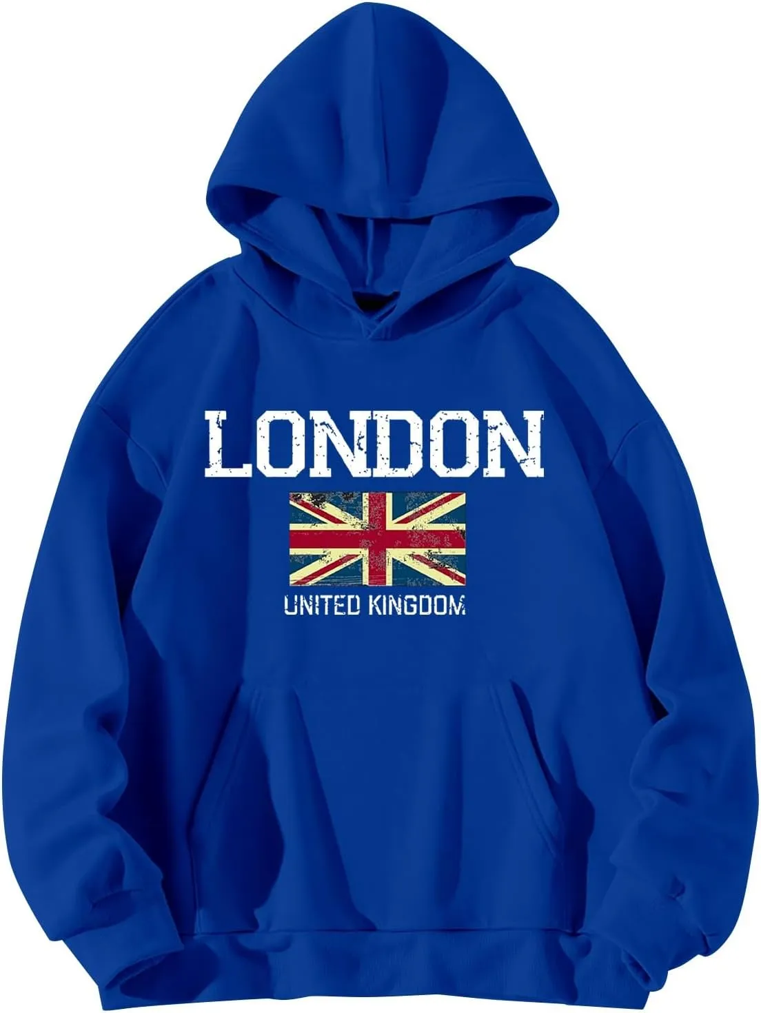 London Hoodies for Women Crewneck Long Sleeve Pullover Sweatshirt Graphic Fashion Oversized London Hoodie Tunic Tops