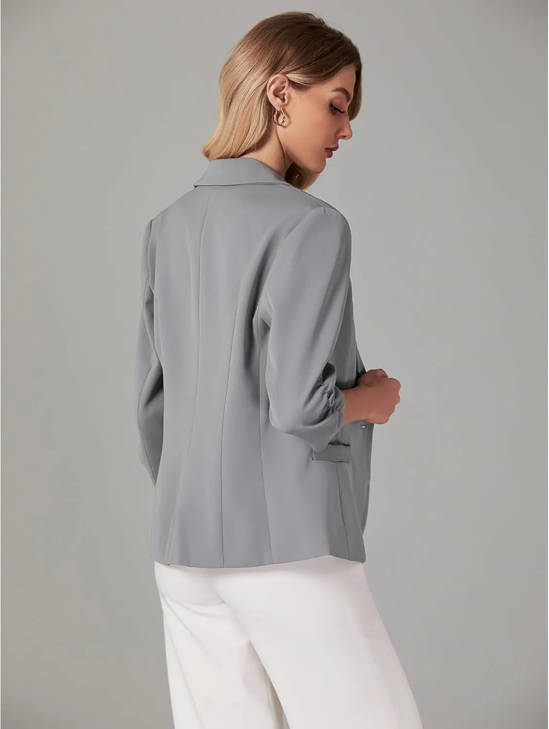 LookbookStore Blazers for Women Suit Jackets Dressy 3/4 Sleeve Blazer Business Casual Outfits for Work
