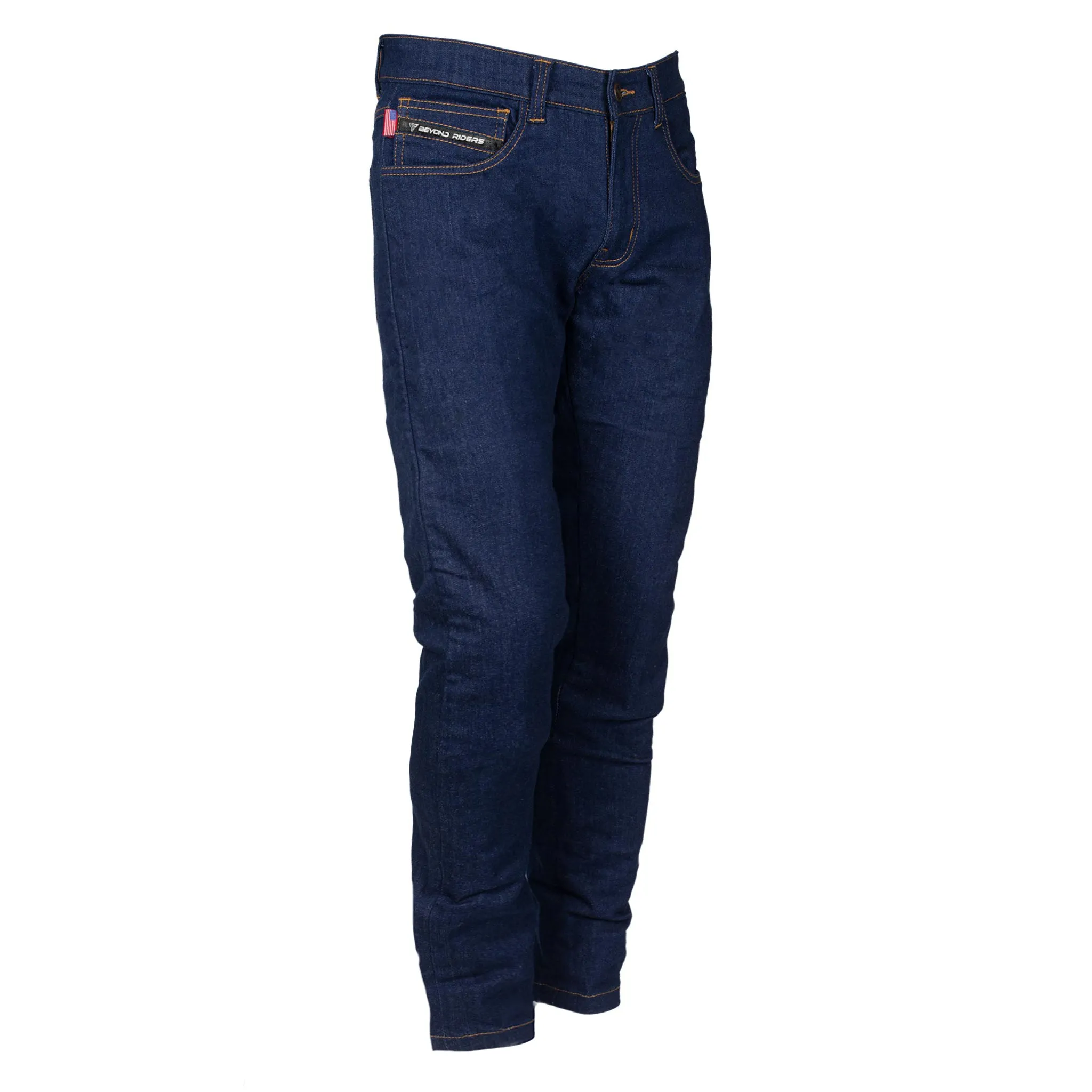 Loose Fit Protective Jeans - Blue with Pads