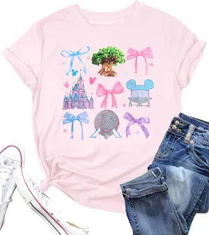 Magical Shirt for Women Magic Kingdom Shirts Castle Graphic T Shirt Family Vacation Tee Casual Holiday Tops