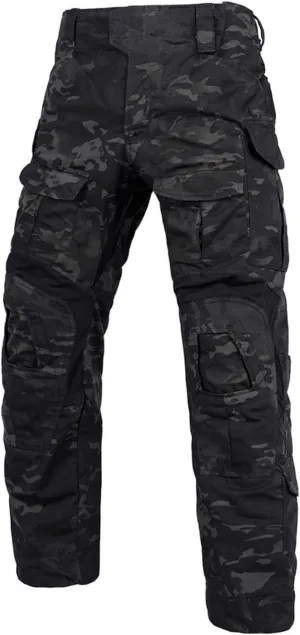 Men's Camouflage Cargo Pants Slim-Fitting Military Fans Training Multi-Bag Work Pants