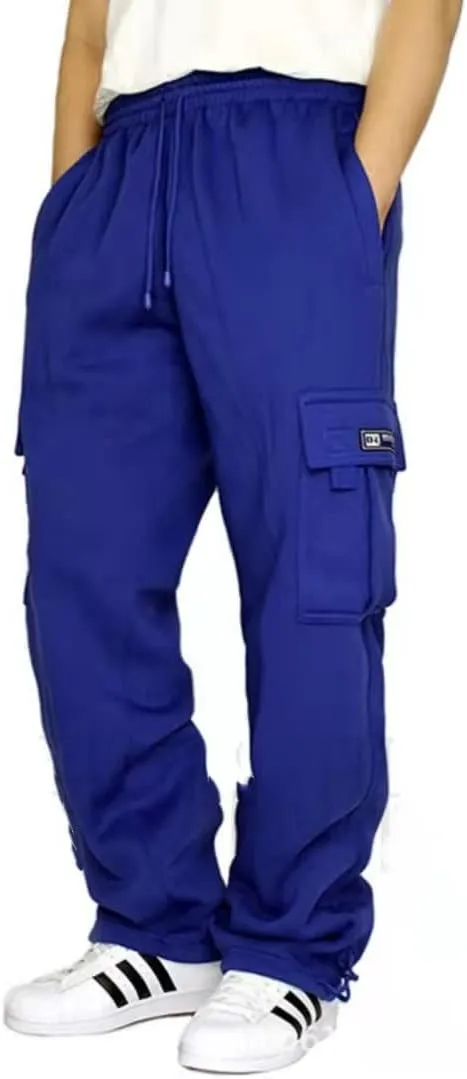 Men's Cargo Pants Big and Tall Loose Straight Leg Outdoor Travel Hiking Trousers Multi-Pockets Tactical Jogger Pants