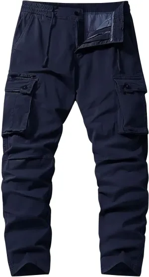 Men's Casual Cargo Pants Cotton Lightweight Straight Pants